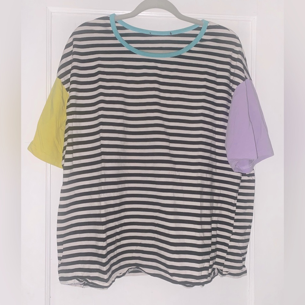90s colorblock tee